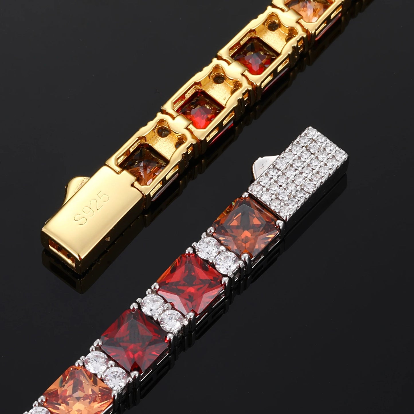Bracciale "Crimson Square" Argento 925 & Zirconi