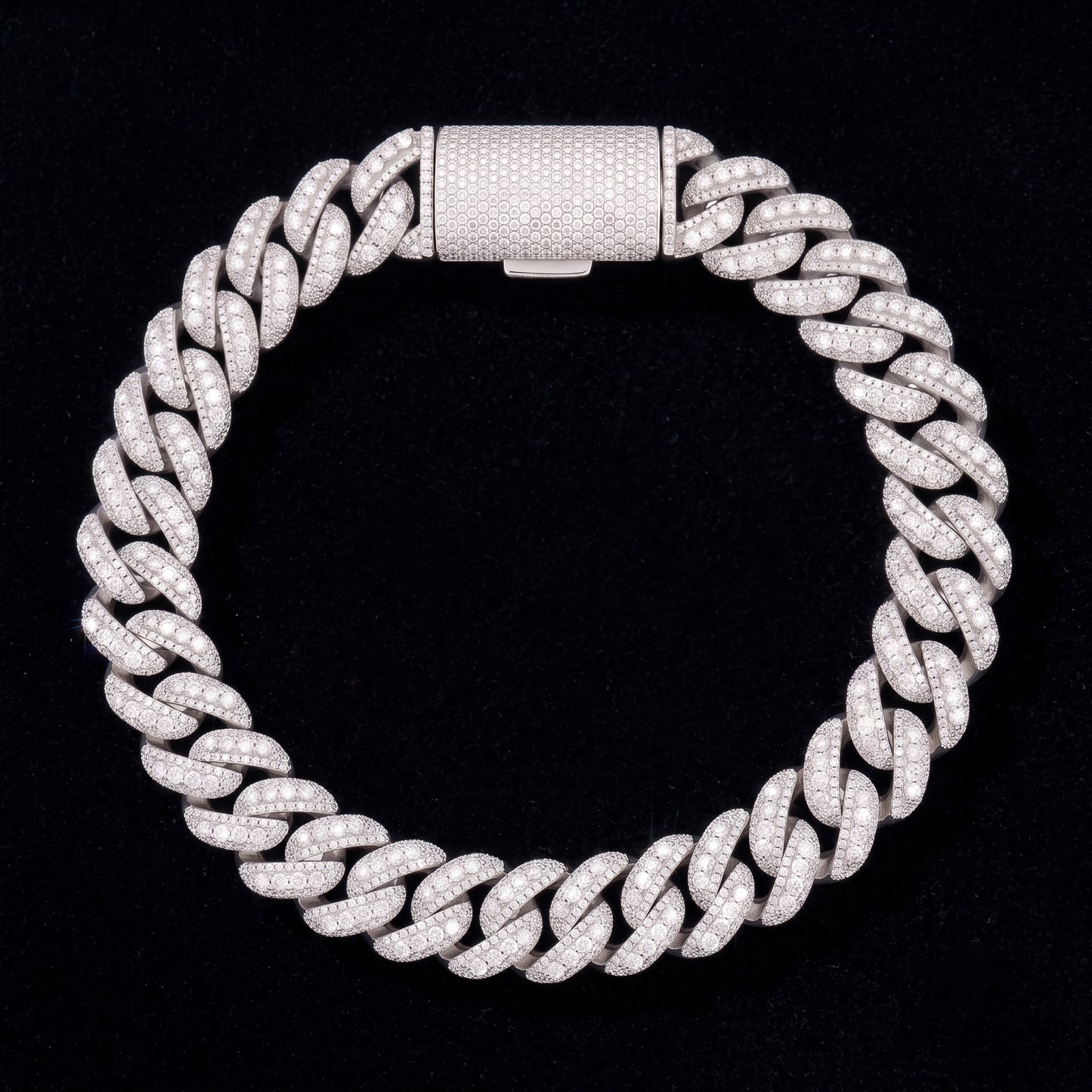 Bracciale "Supreme Cuban" 18mm Argento 925 & VVS Moissanite