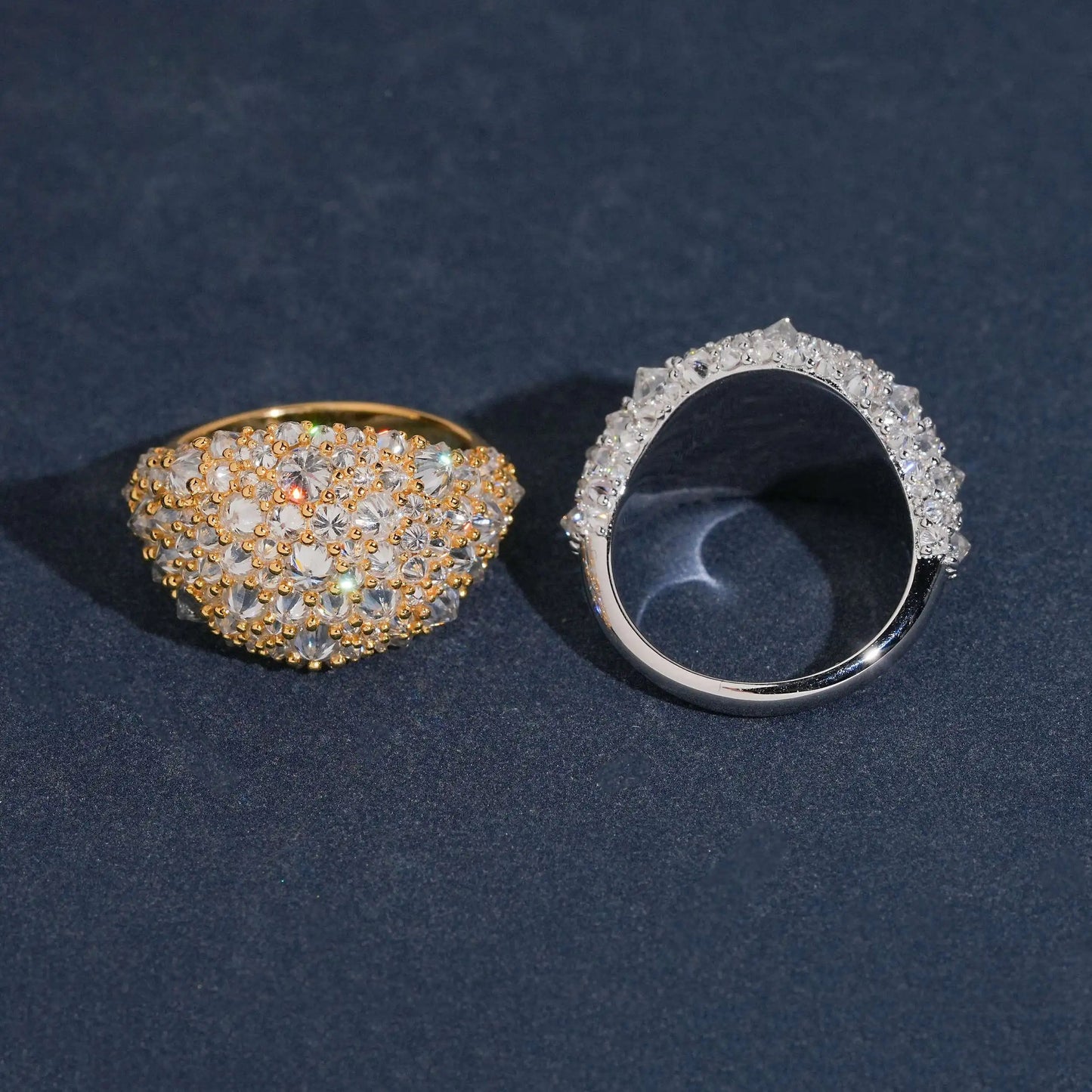Anello "Reverse Spike" Argento 925 & VVS Moissanite