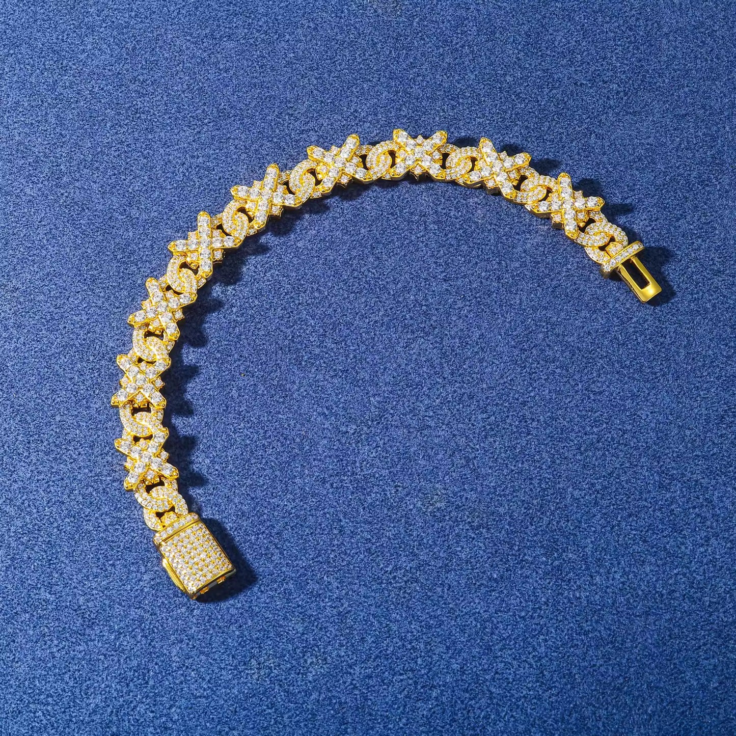 Bracciale “X Cuban” Argento 925 & VVS Moissanite