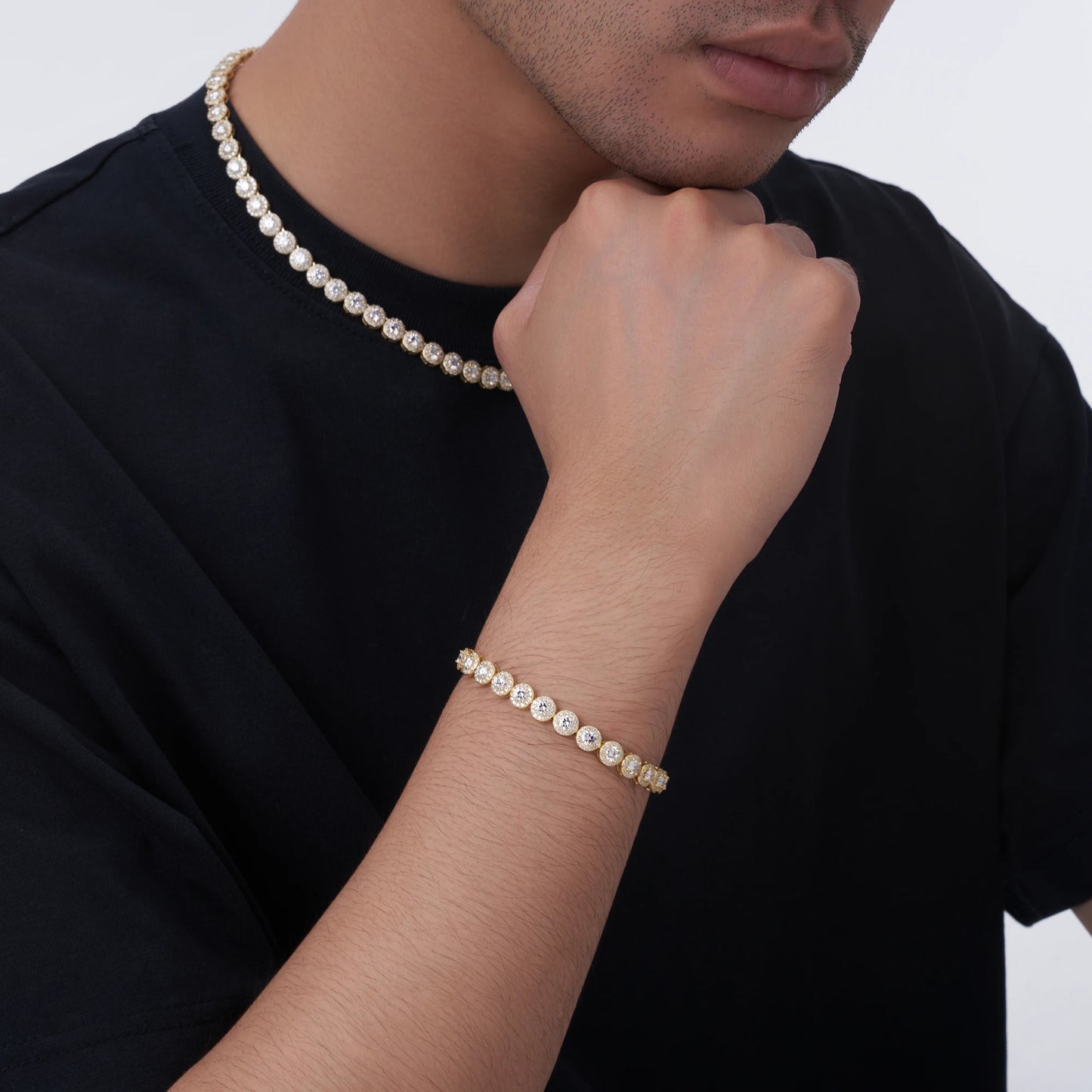 Bracciale "Angel" 7mm Argento 925 & VVS Moissanite