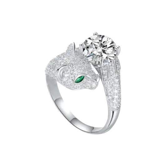 Anello “Leopard” Argento 925 VVS Moissanite & Zirconi