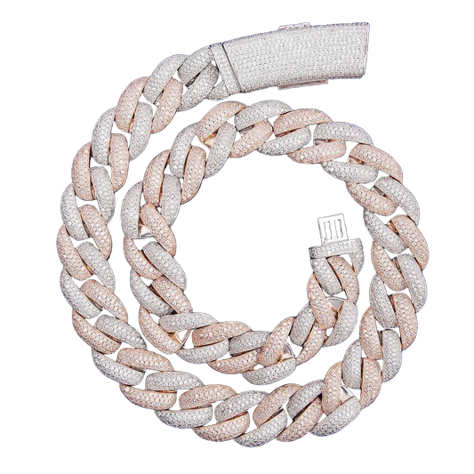 Collana Cuban con lucchetto arrotondato
