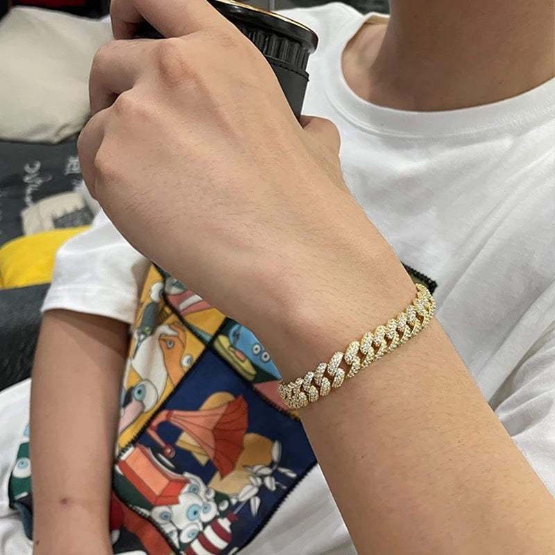 Bracciale Cuban Argento 925 & Zirconi