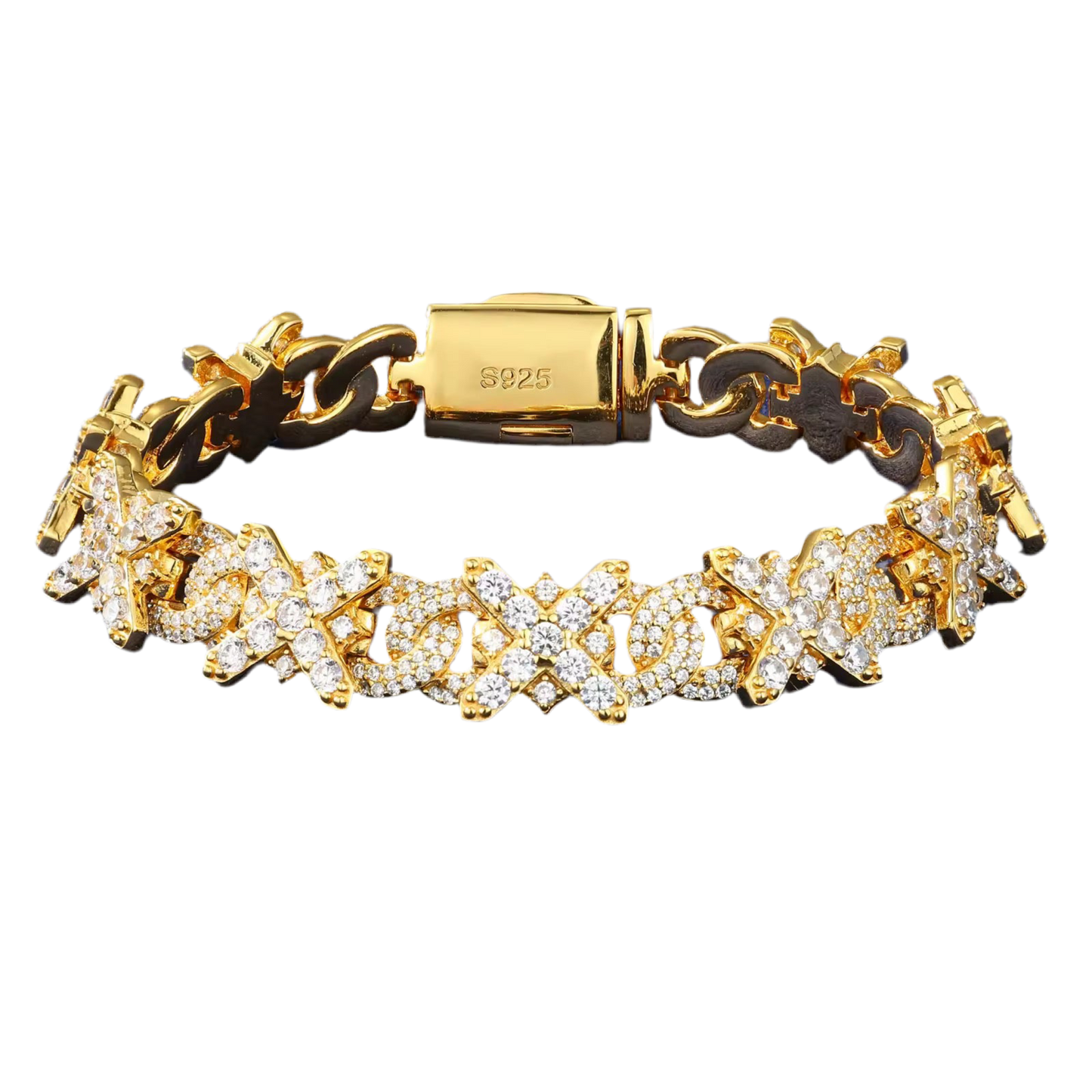 Bracciale “X Cuban” Argento 925 & VVS Moissanite