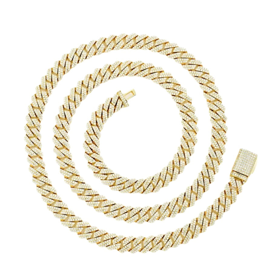 Collana Cuban 8mm Argento 925 & VVS Moissanite