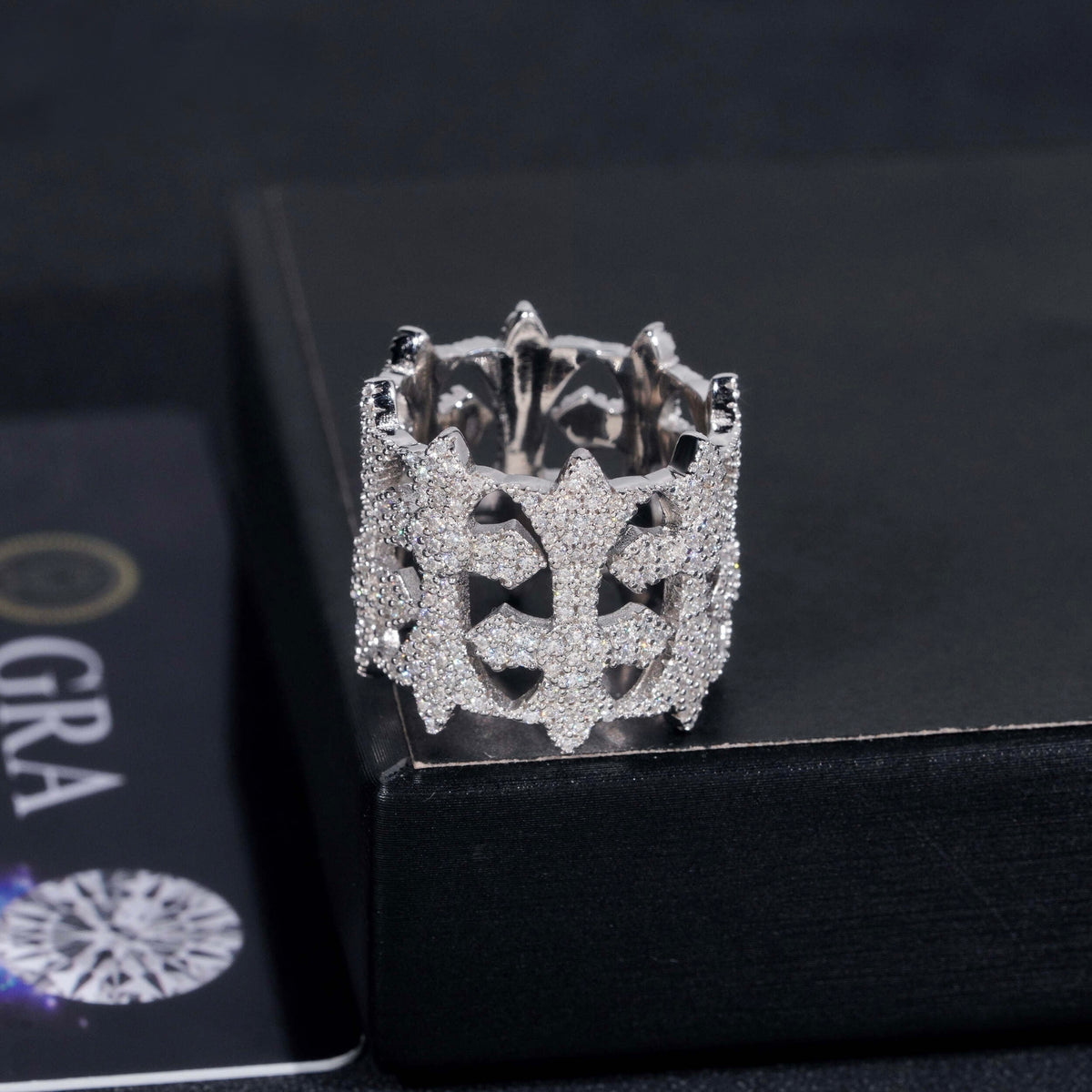 Anello "Gothic Cross" Argento 925 & VVS Moissanite