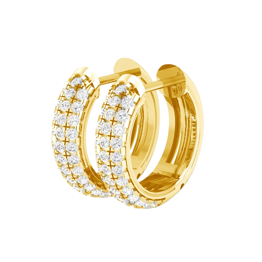 Orecchini "Iced Circle" Argento 925 & VVS Moissanite