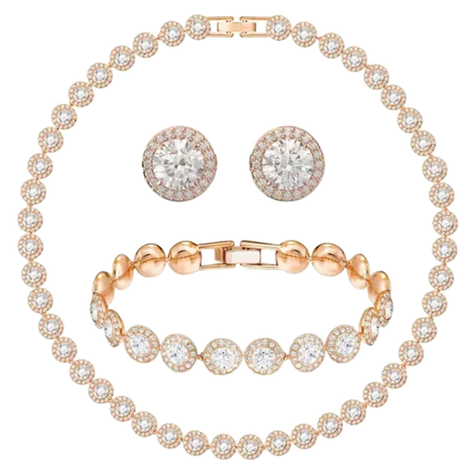 Set "Angel" Collana + Bracciale + Orecchini Acciaio Inossidabile