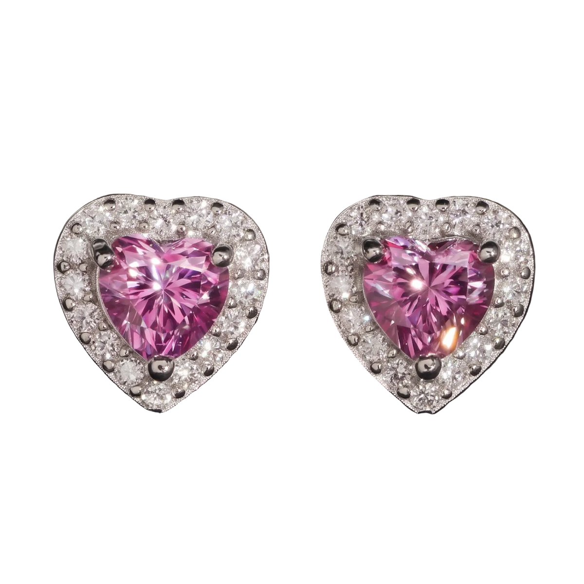 Orecchini "Baddie Heart" Argento 925 & VVS Moissanite