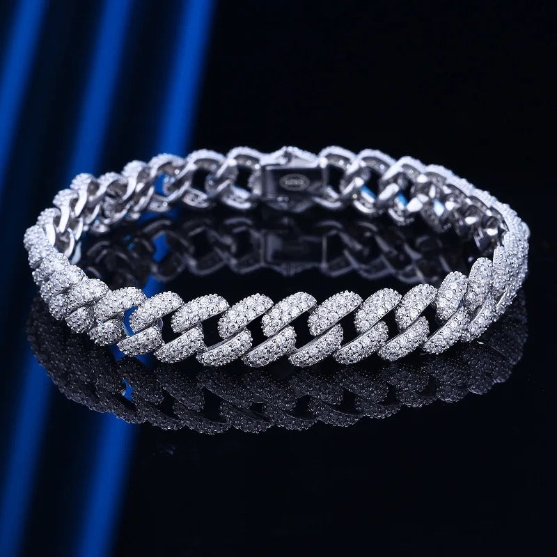 Bracciale Cuban Argento 925 & Zirconi