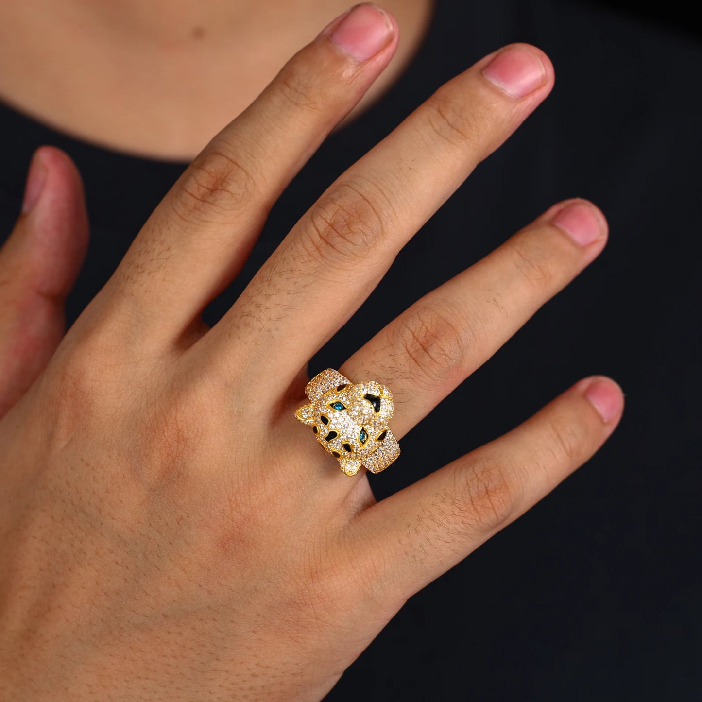 Anello "Iced Leopard" Argento 925 & VVS Moissanite