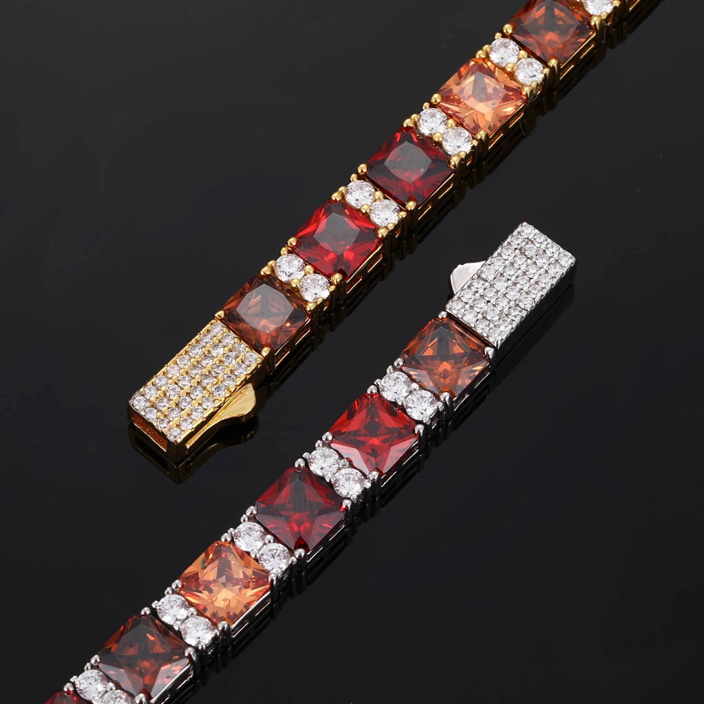 Bracciale "Crimson Square" Argento 925 & Zirconi