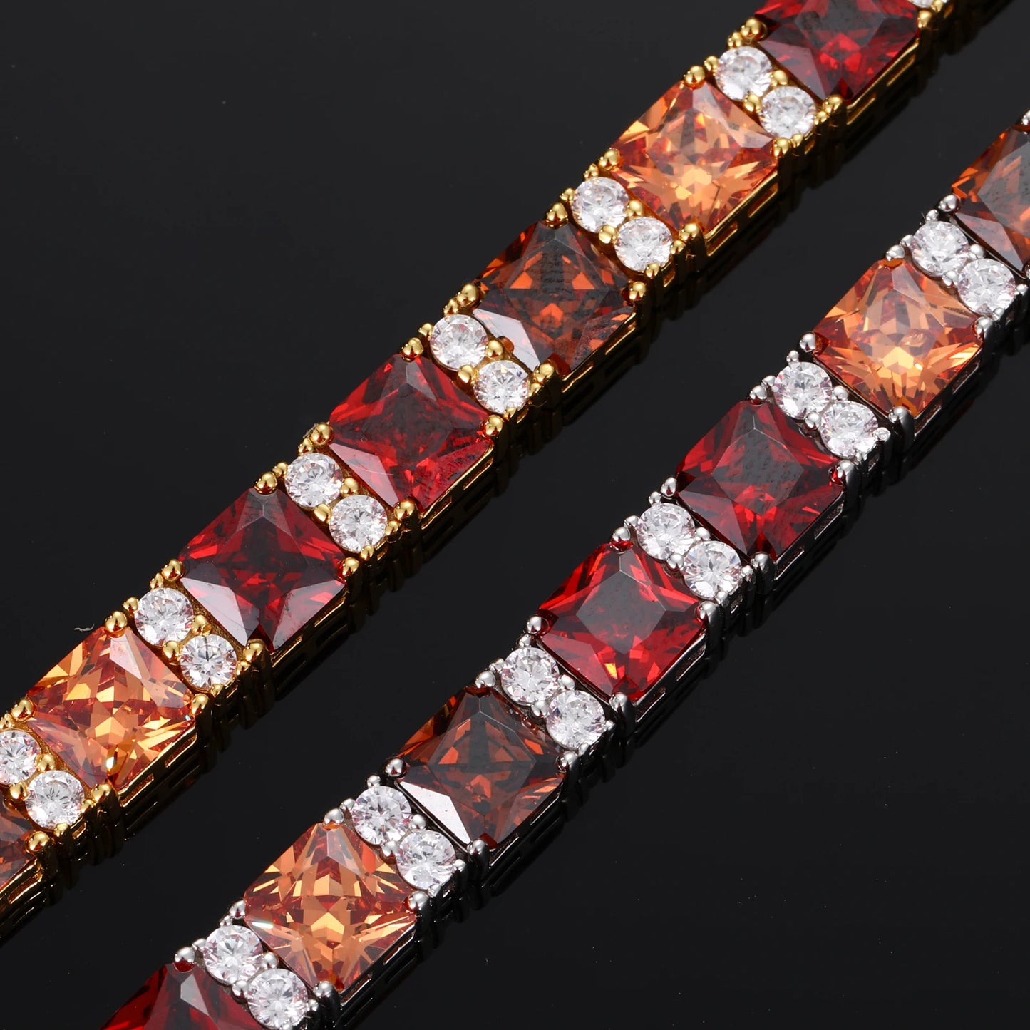 Bracciale "Crimson Square" Argento 925 & Zirconi