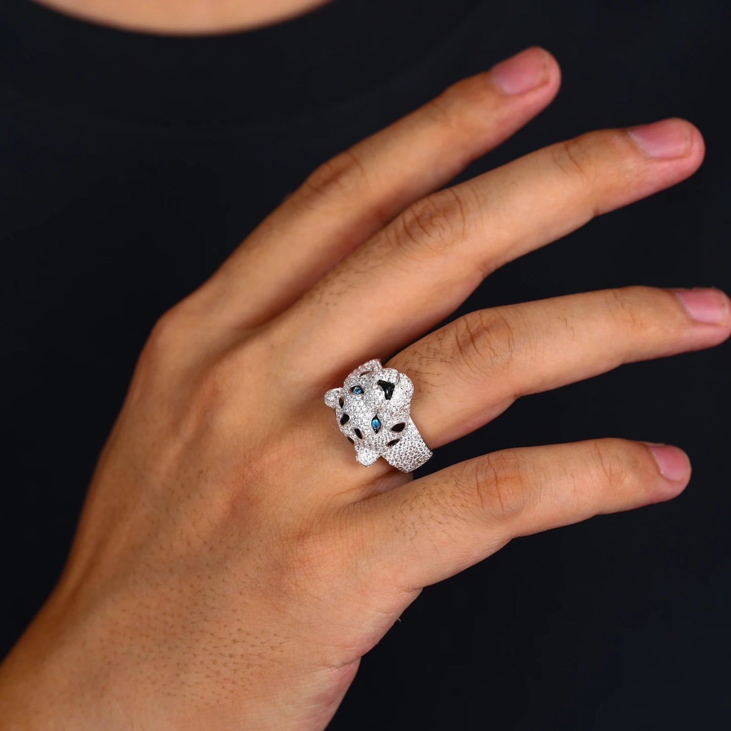 Anello "Iced Leopard" Argento 925 & VVS Moissanite