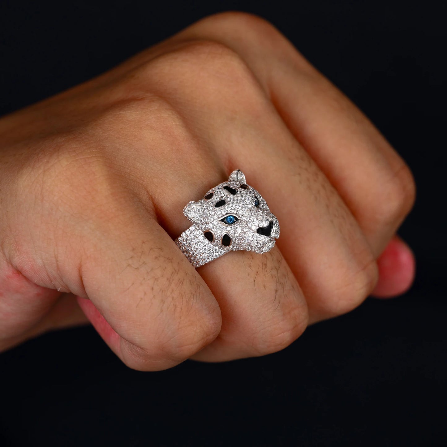 Anello "Iced Leopard" Argento 925 & VVS Moissanite