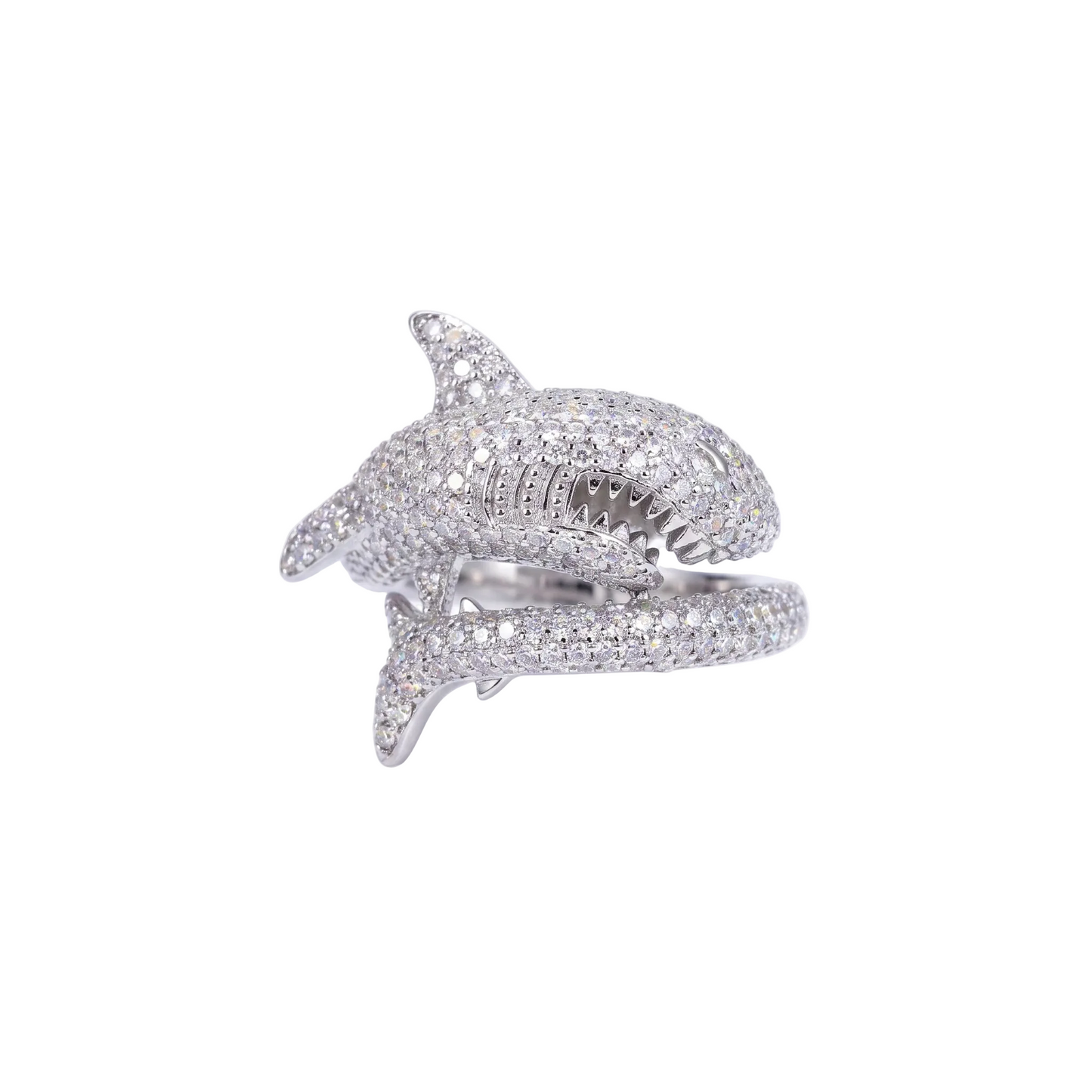Anello "Predator Shark" Argento 925 & VVS Moissanite