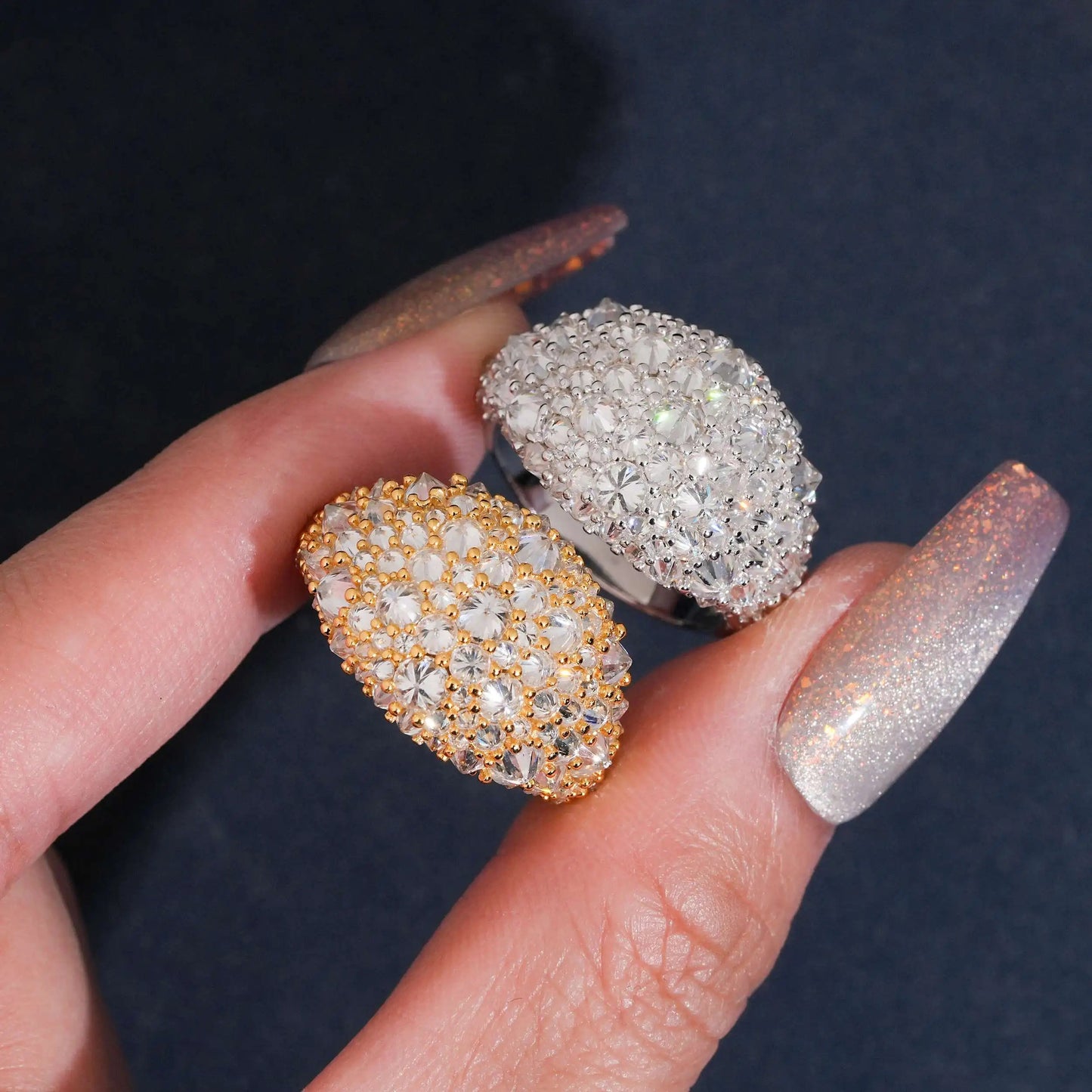 Anello "Reverse Spike" Argento 925 & VVS Moissanite