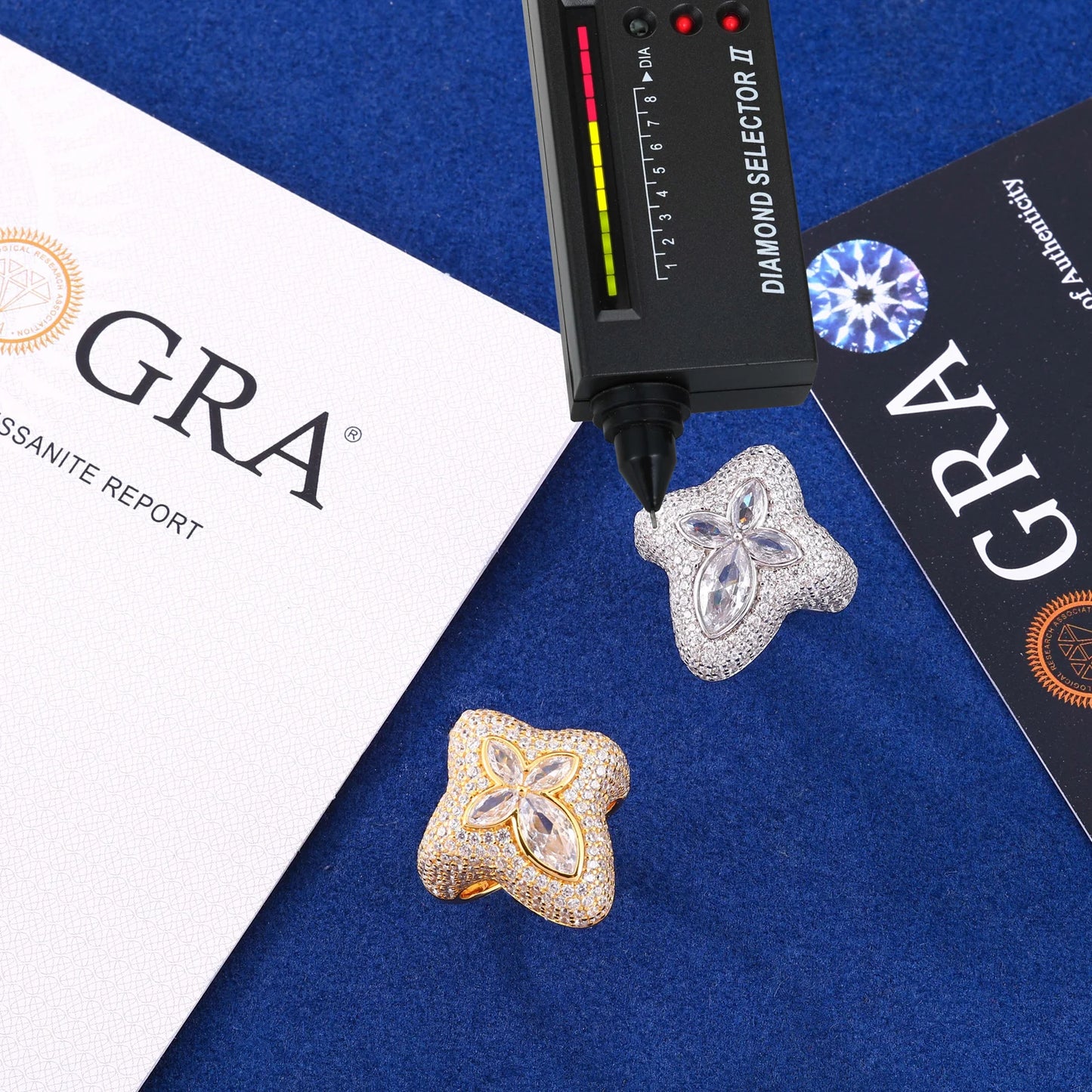 Anello “Marquise Drop Cross” Argento 925 & VVS Moissanite