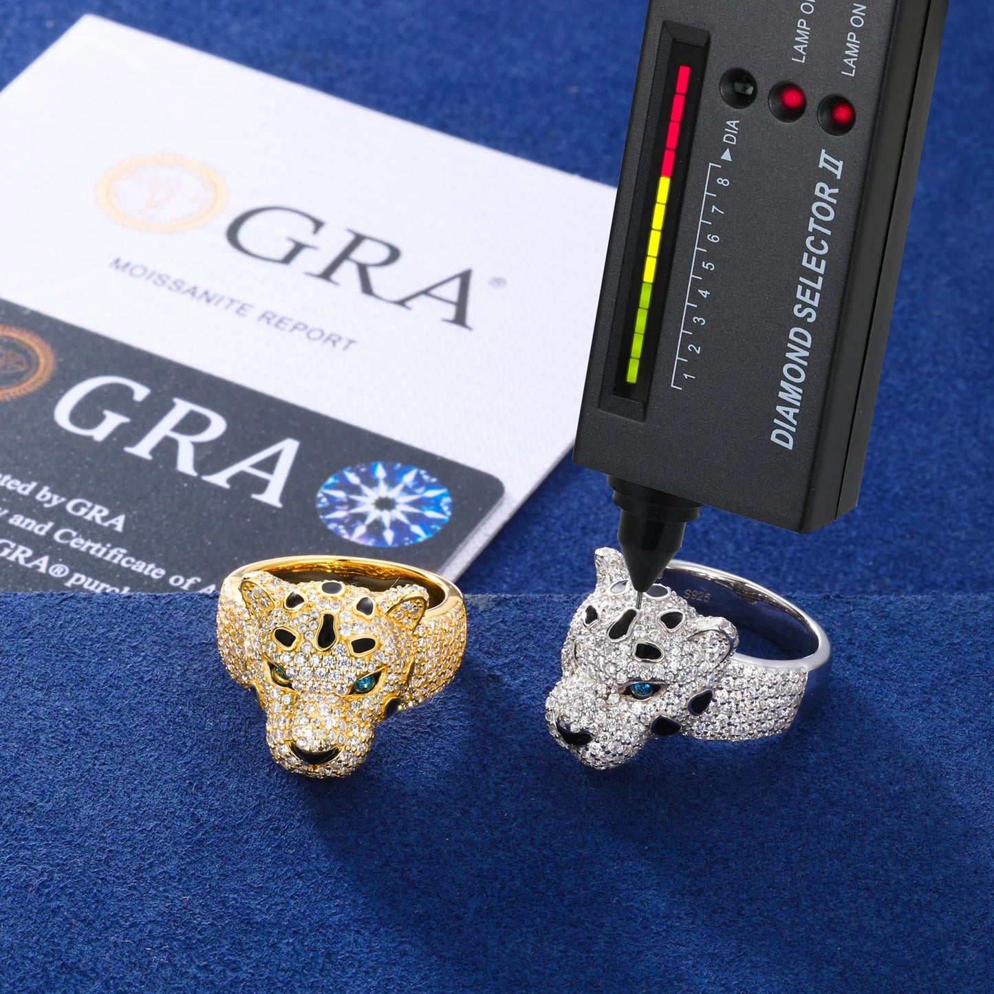 Anello "Iced Leopard" Argento 925 & VVS Moissanite