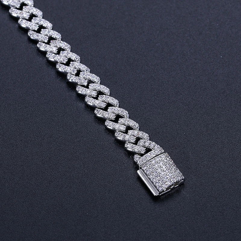 Bracciale Cuban Argento 925 & VVS Moissanite