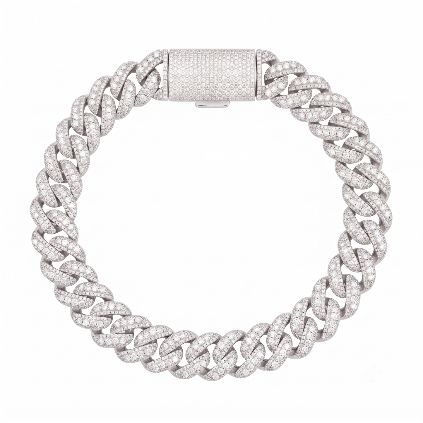 Bracciale "Supreme Cuban" 18mm Argento 925 & VVS Moissanite