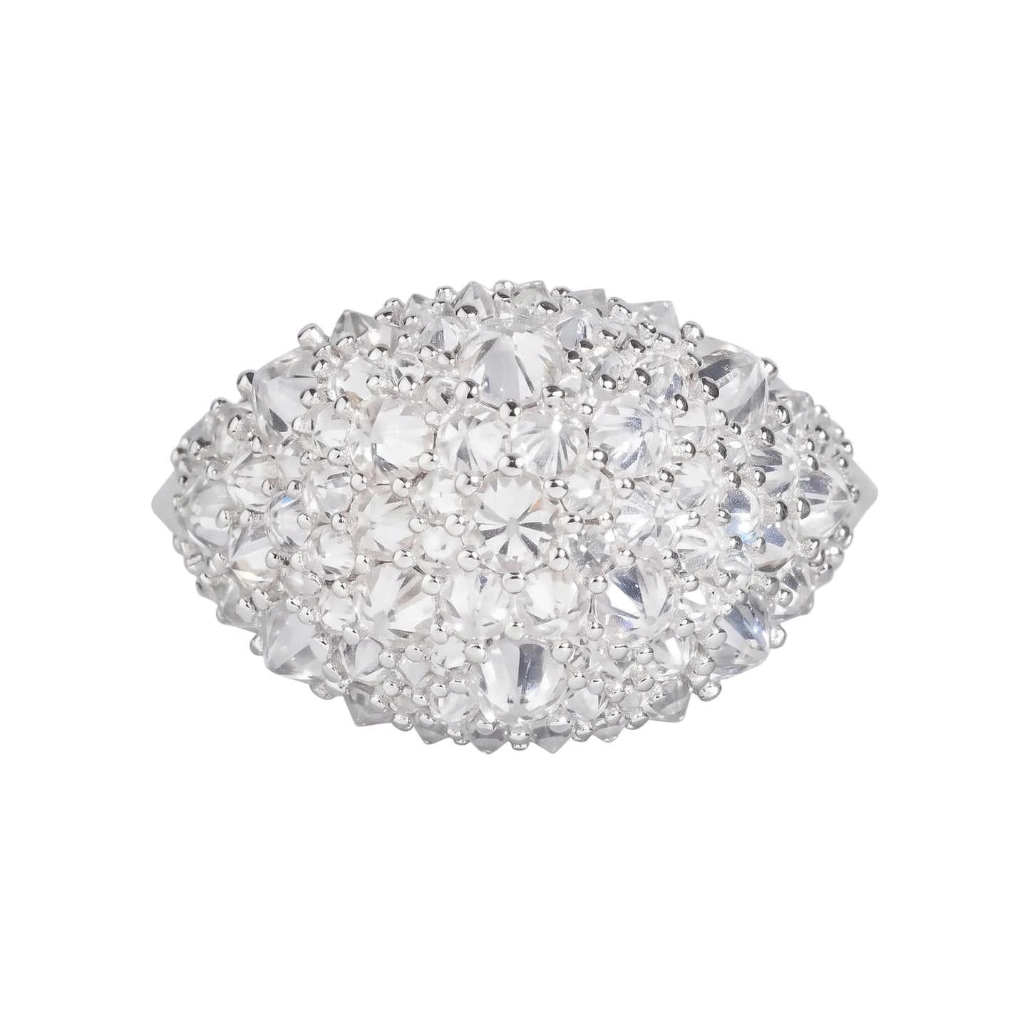 Anello "Reverse Spike" Argento 925 & VVS Moissanite