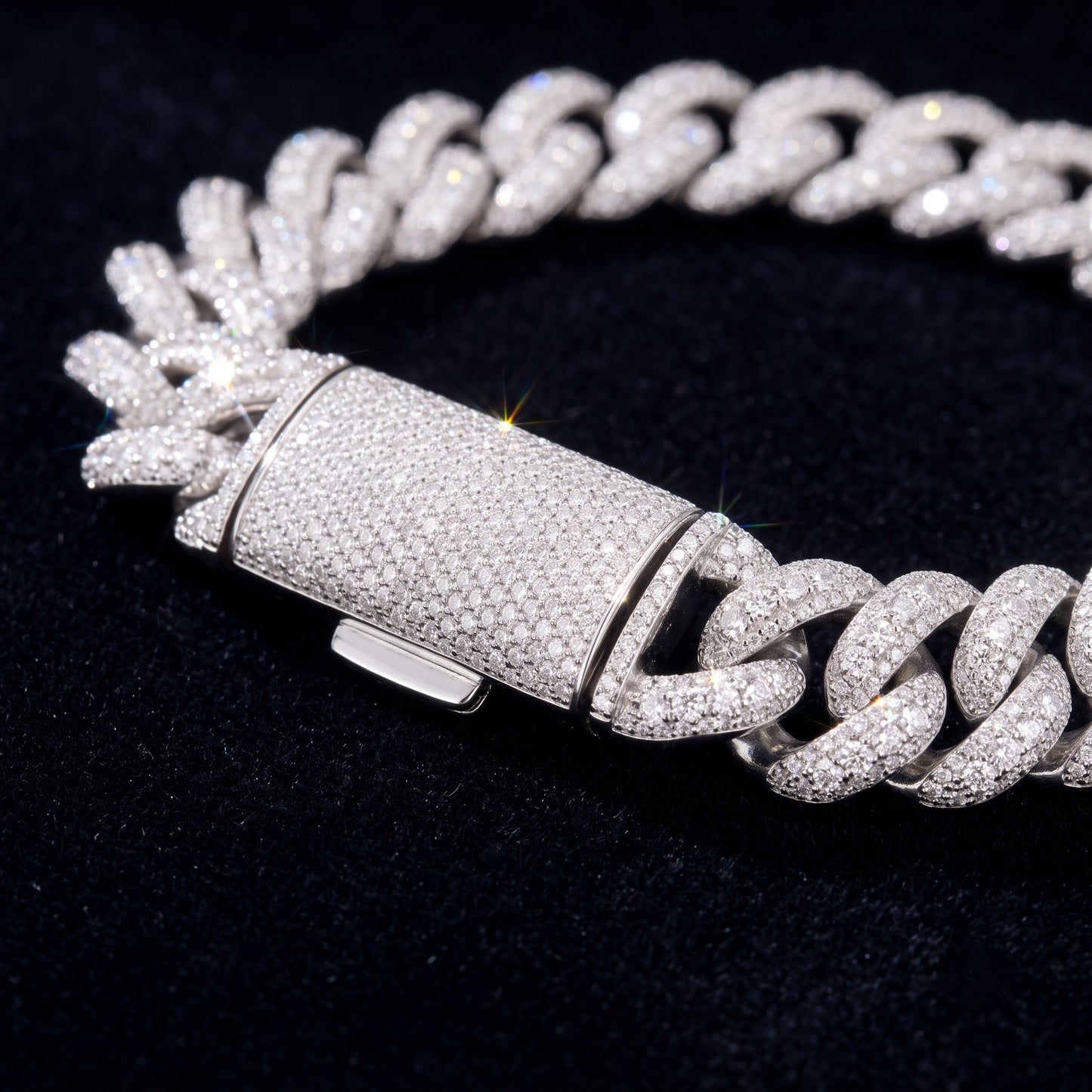 Bracciale "Supreme Cuban" 18mm Argento 925 & VVS Moissanite