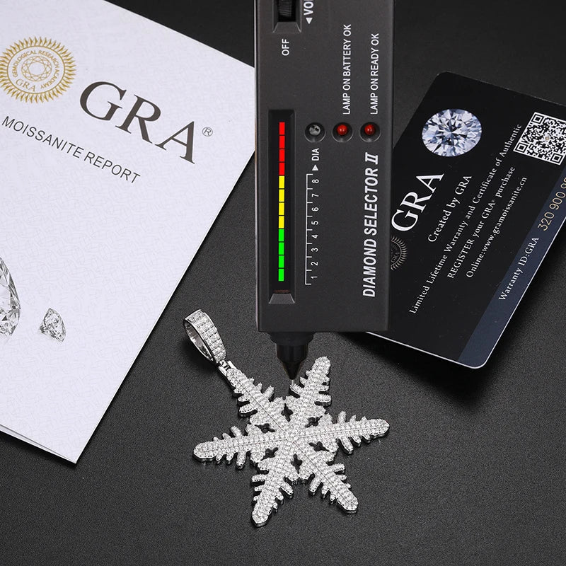 Ciondolo “Snowflake” Argento 925 & VVS Moissanite