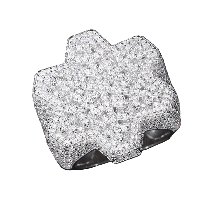 Anello “Snowflake” Argento 925 & VVS Moissanite
