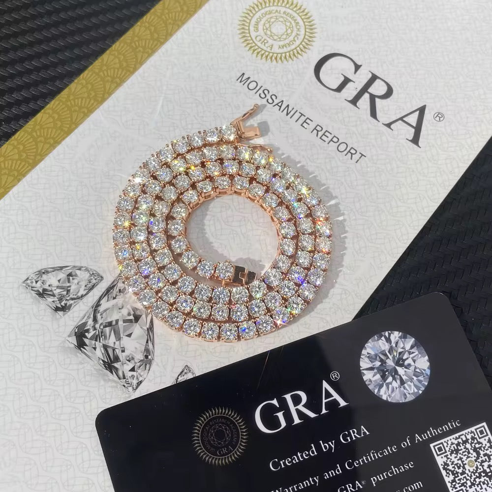 Collana Tennis Argento 925 & VVS Moissanite