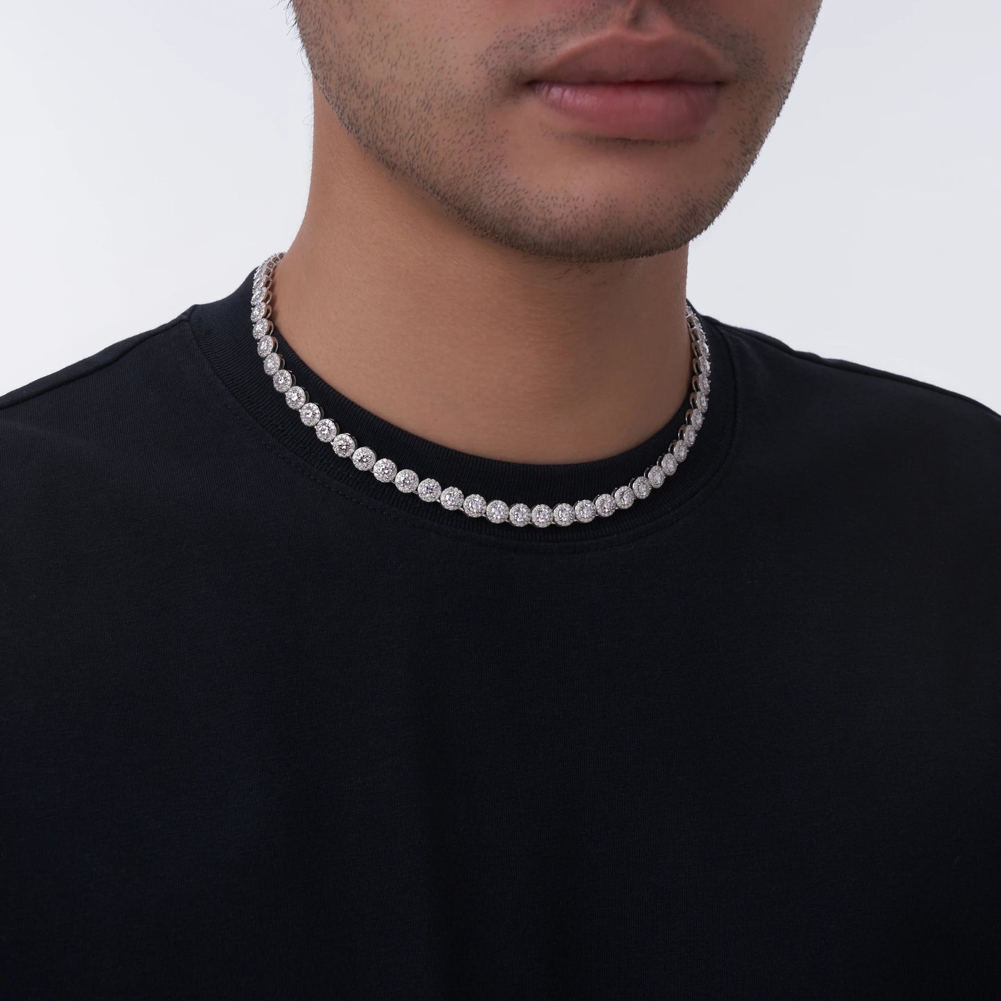 Collana "Angel" 7mm Argento 925 & VVS Moissanite