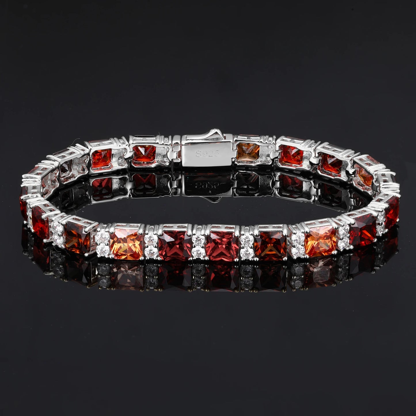 Bracciale "Crimson Square" Argento 925 & Zirconi