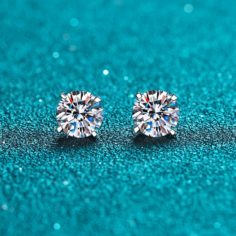 Orecchini Punto Luce Argento 925 & VVS Moissanite