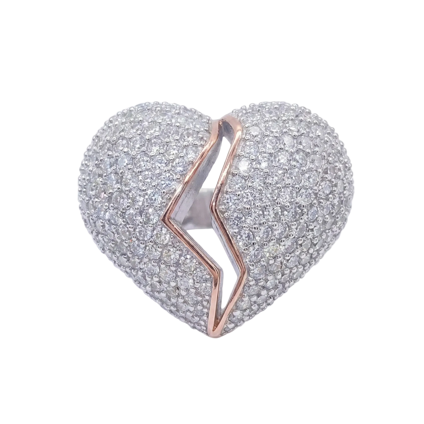 Anello "Broken Heart" Argento 925 & VVS Moissanite