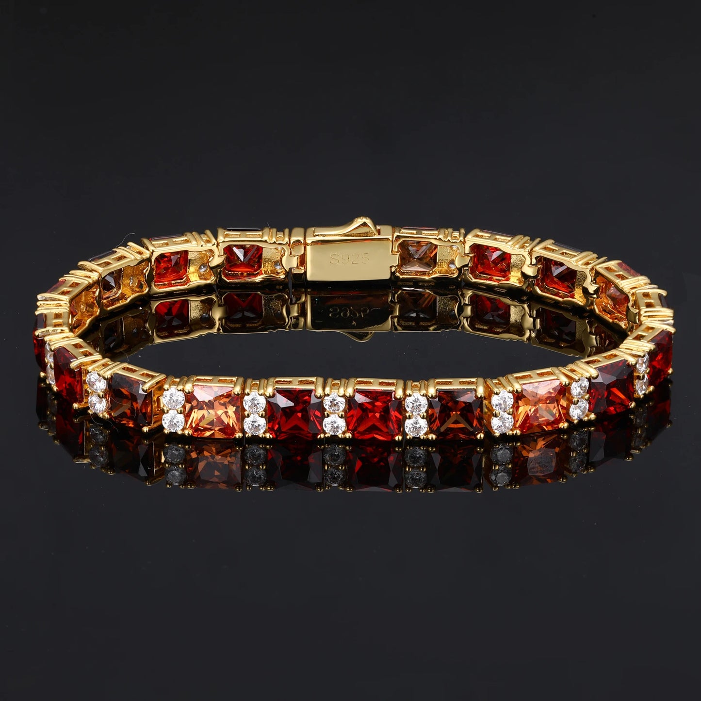 Bracciale "Crimson Square" Argento 925 & Zirconi