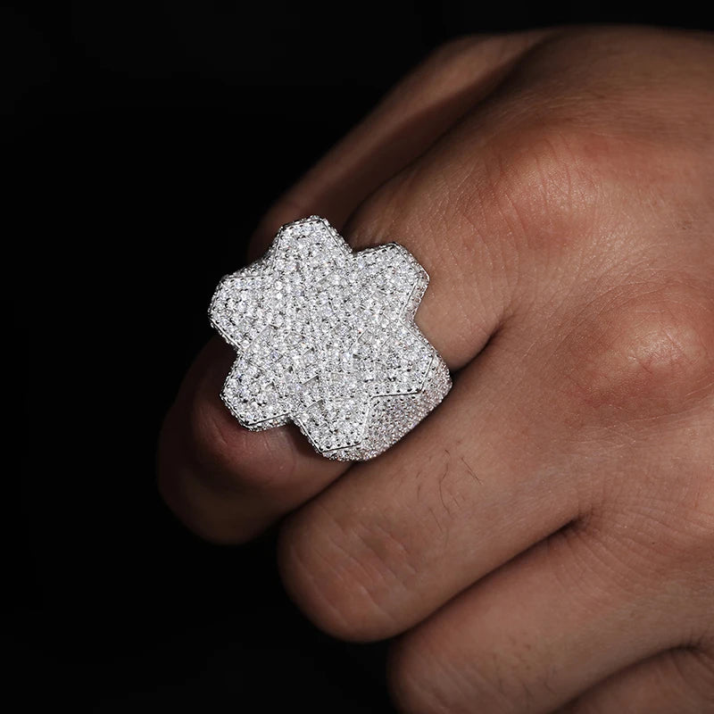 Anello “Snowflake” Argento 925 & VVS Moissanite
