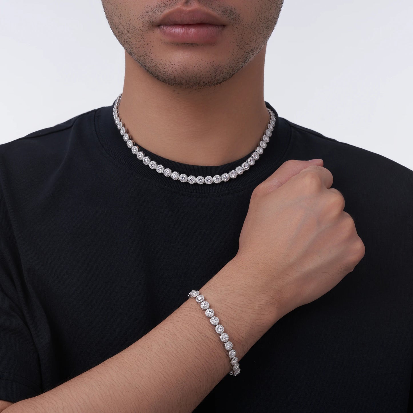 Collana "Angel" 7mm Argento 925 & VVS Moissanite