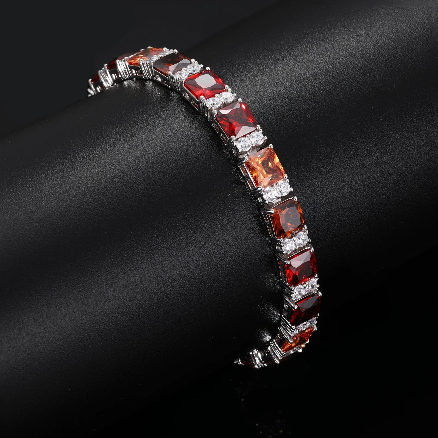 Bracciale "Crimson Square" Argento 925 & Zirconi