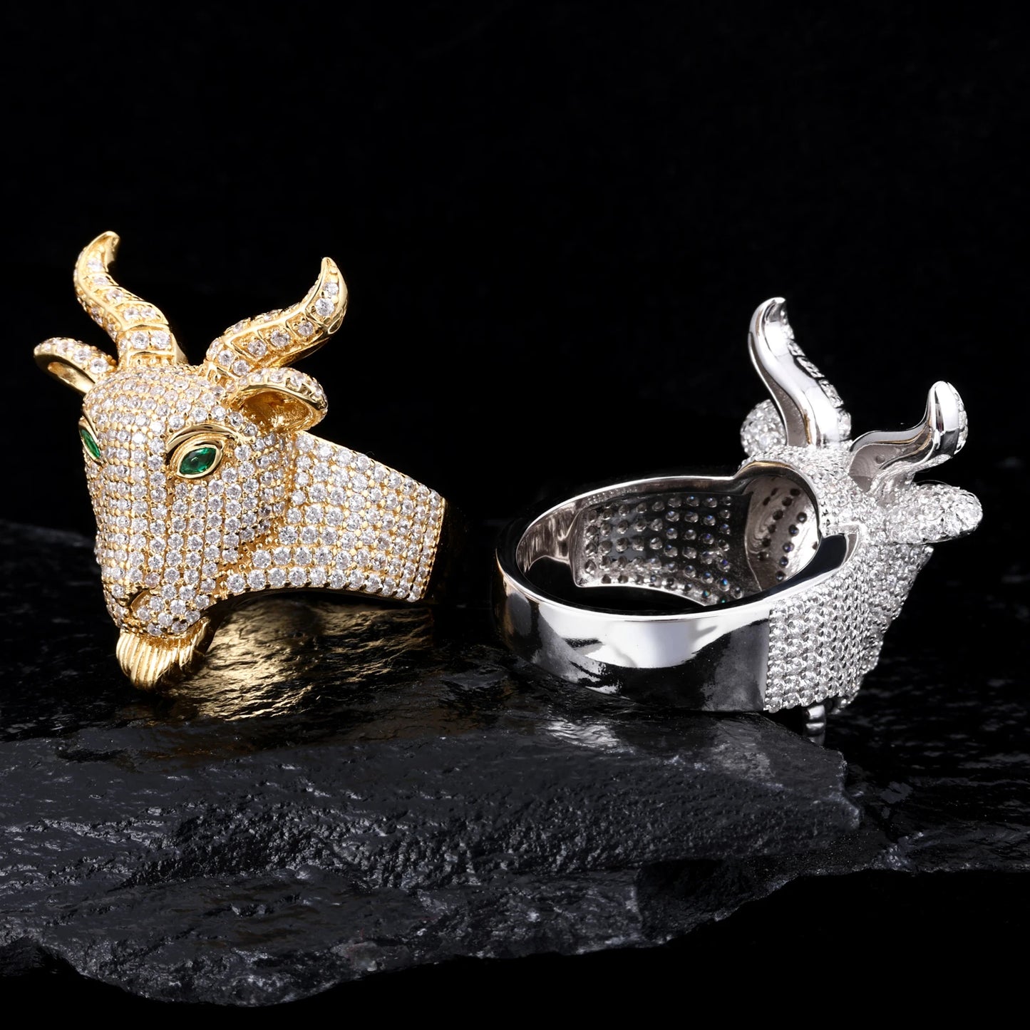 Anello "Goat" Argento 925 & VVS Moissanite