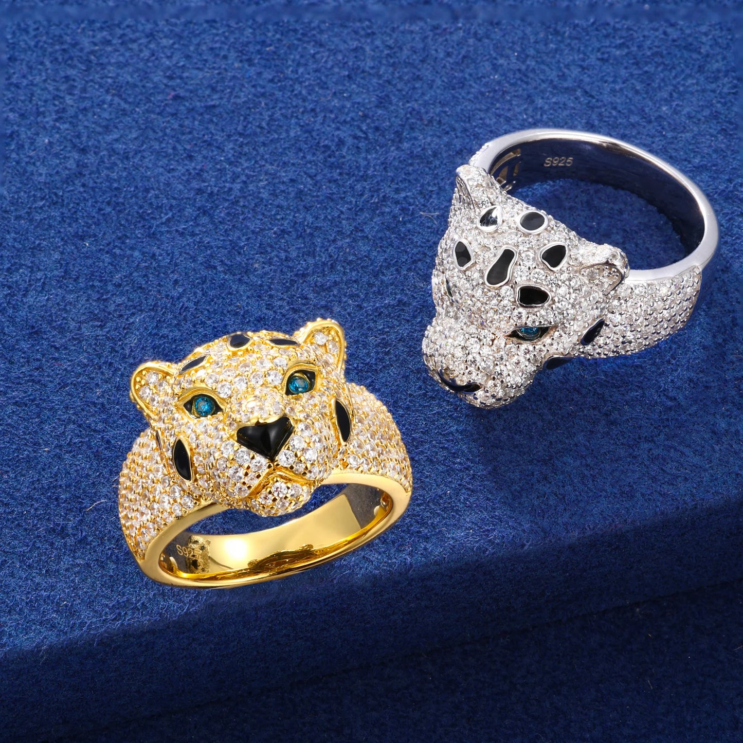 Anello "Iced Leopard" Argento 925 & VVS Moissanite
