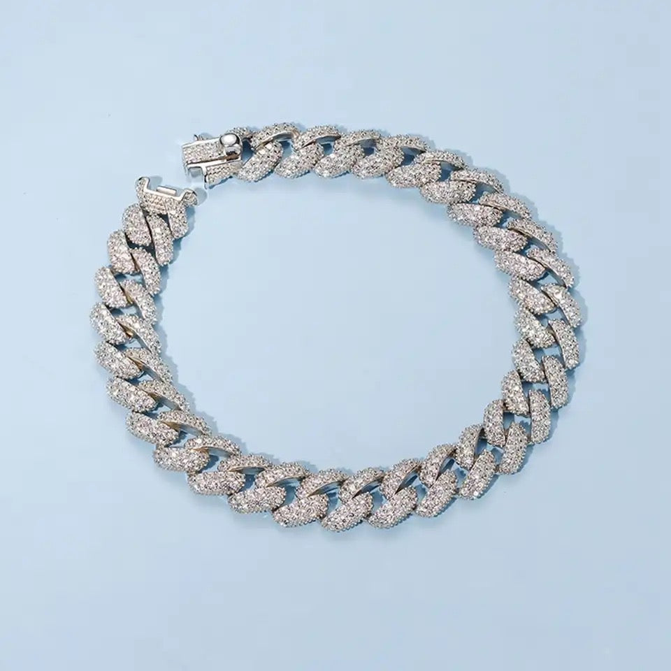 Bracciale Cuban Argento 925 & Zirconi