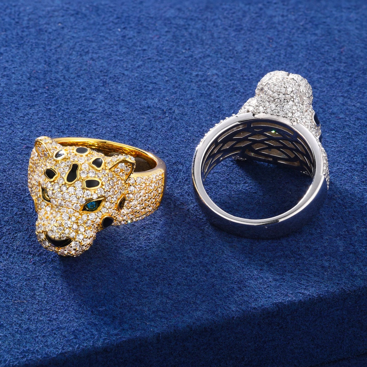 Anello "Iced Leopard" Argento 925 & VVS Moissanite
