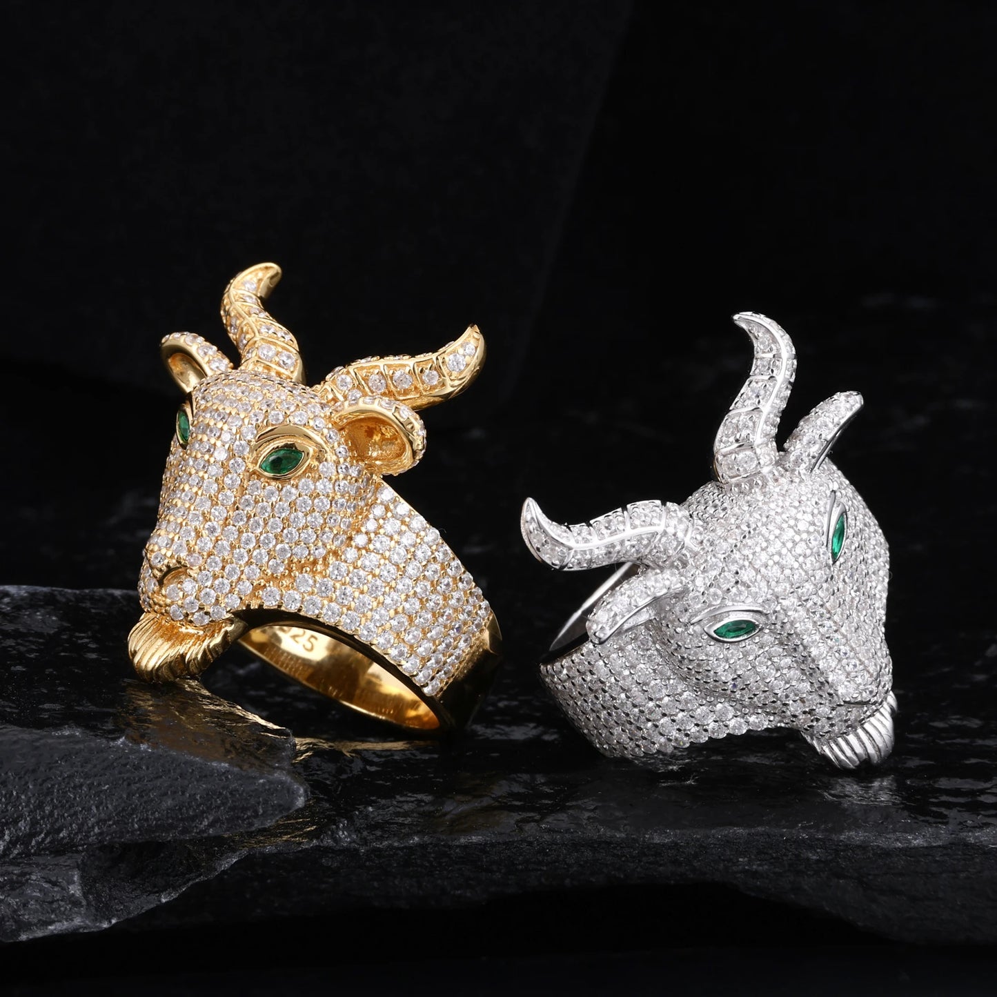 Anello "Goat" Argento 925 & VVS Moissanite