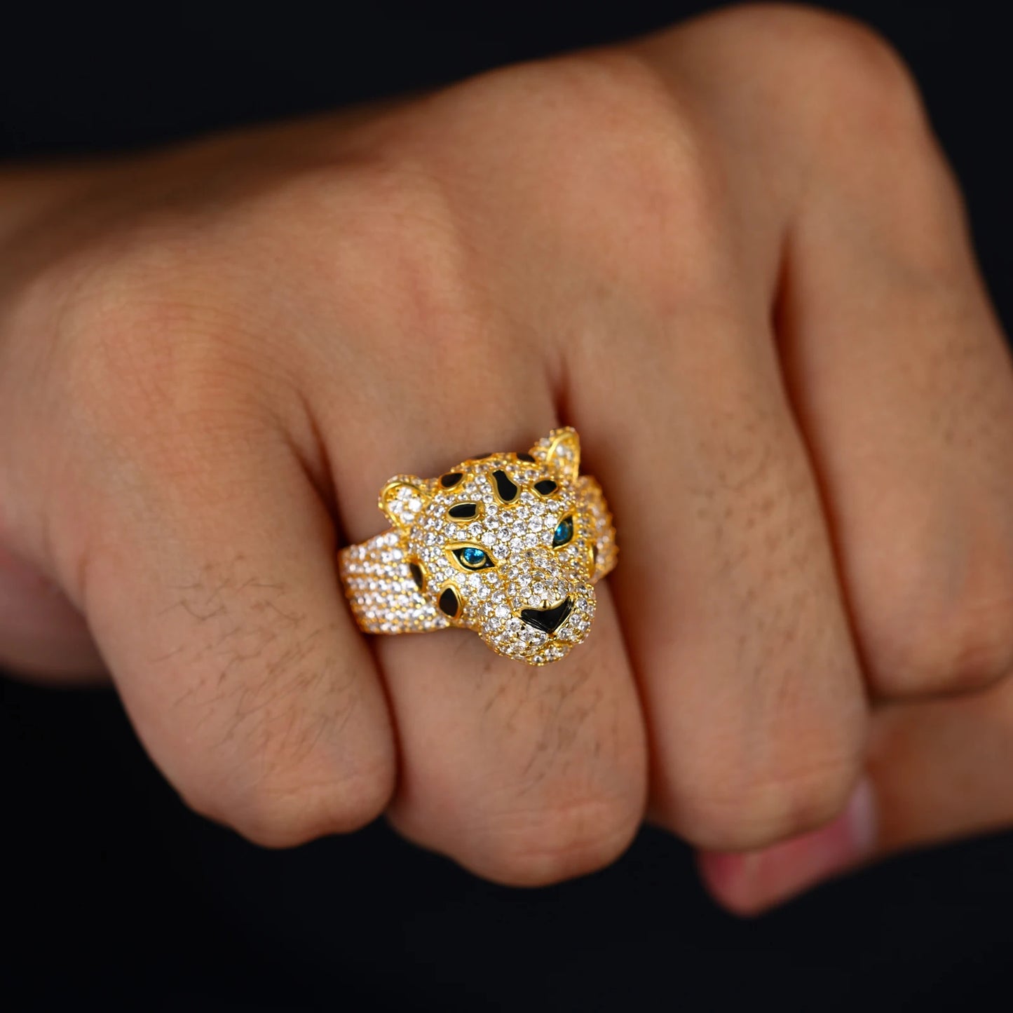 Anello "Iced Leopard" Argento 925 & VVS Moissanite