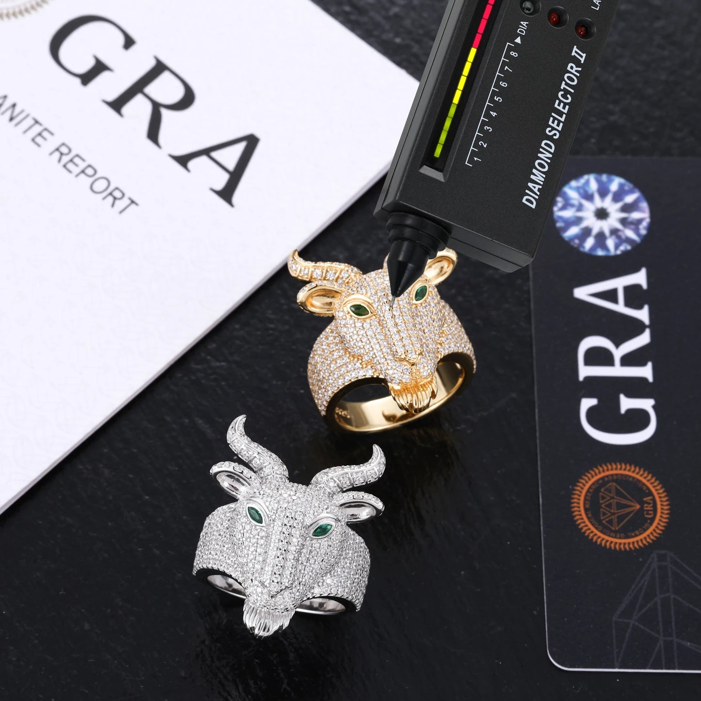Anello "Goat" Argento 925 & VVS Moissanite
