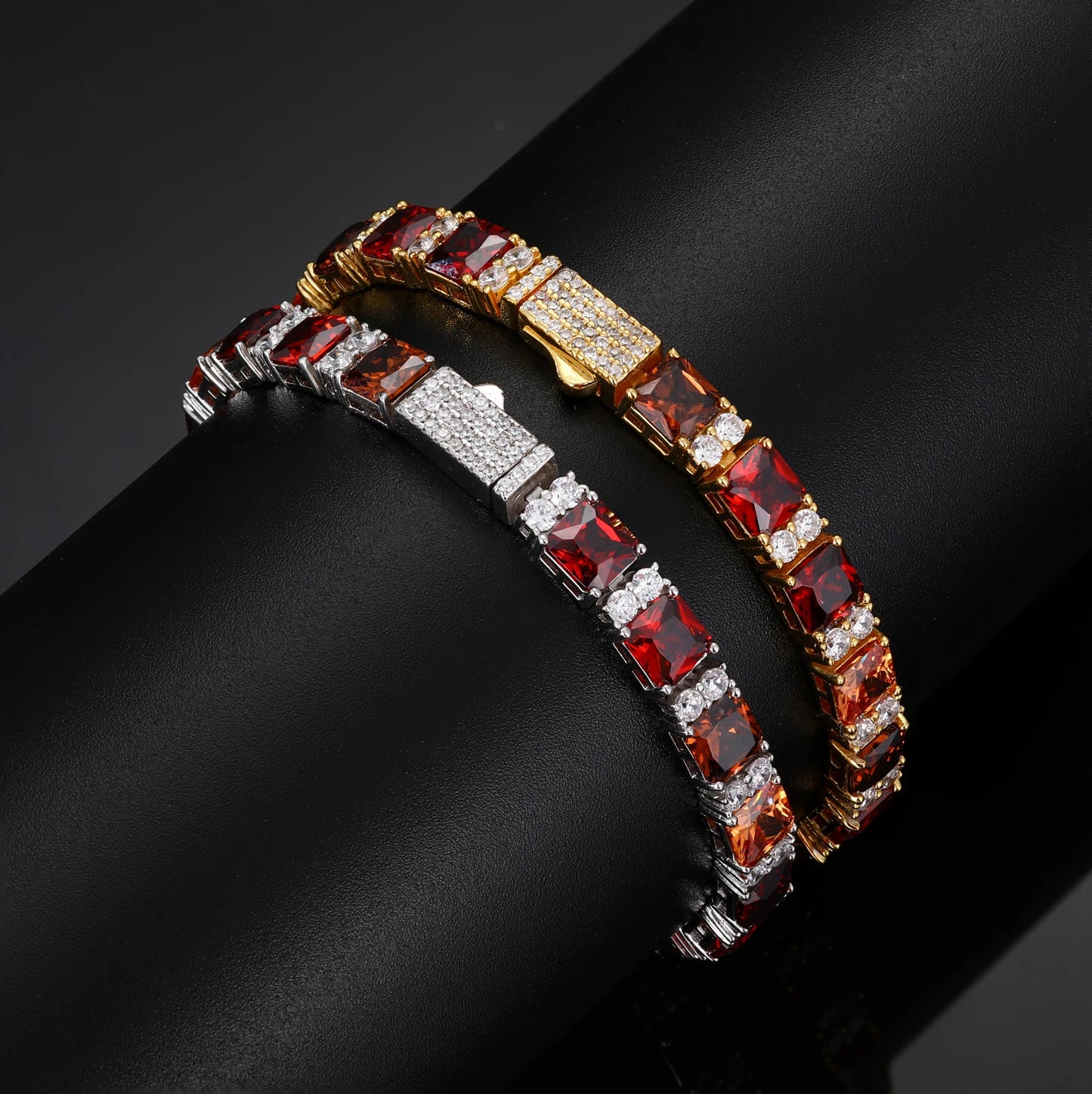 Bracciale "Crimson Square" Argento 925 & Zirconi