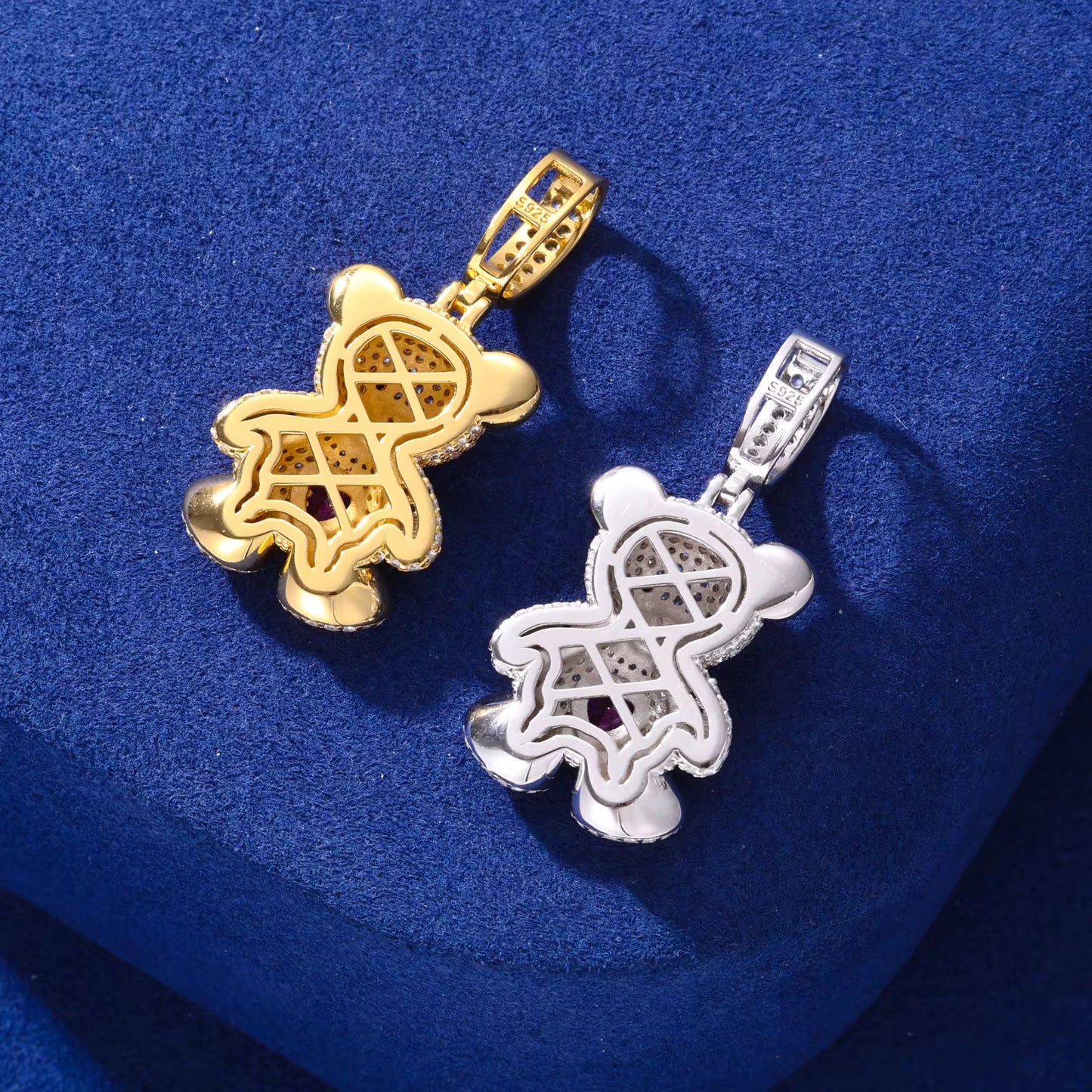 Ciondolo “Icy Heart Bear” Argento 925 & VVS Moissanite