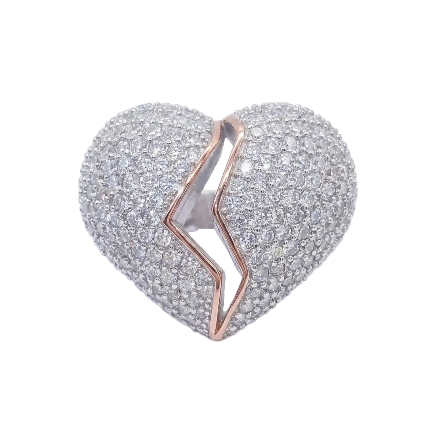 Anello "Broken Heart" Argento 925 & VVS Moissanite
