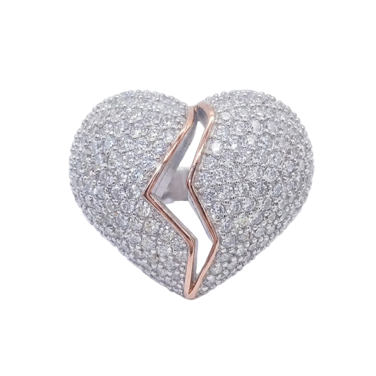 Anello "Broken Heart" Argento 925 & VVS Moissanite